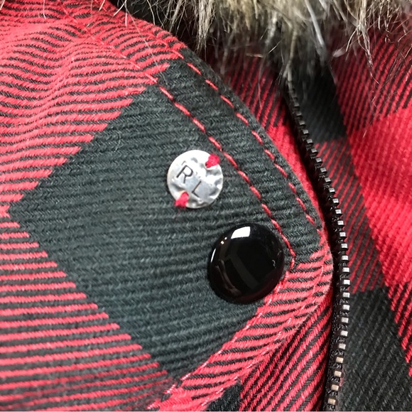 Denim & Supply Ralph Lauren Womens Vintage Full Zip Faux Fur Plaid Denim Jacket - Picture 3 of 7